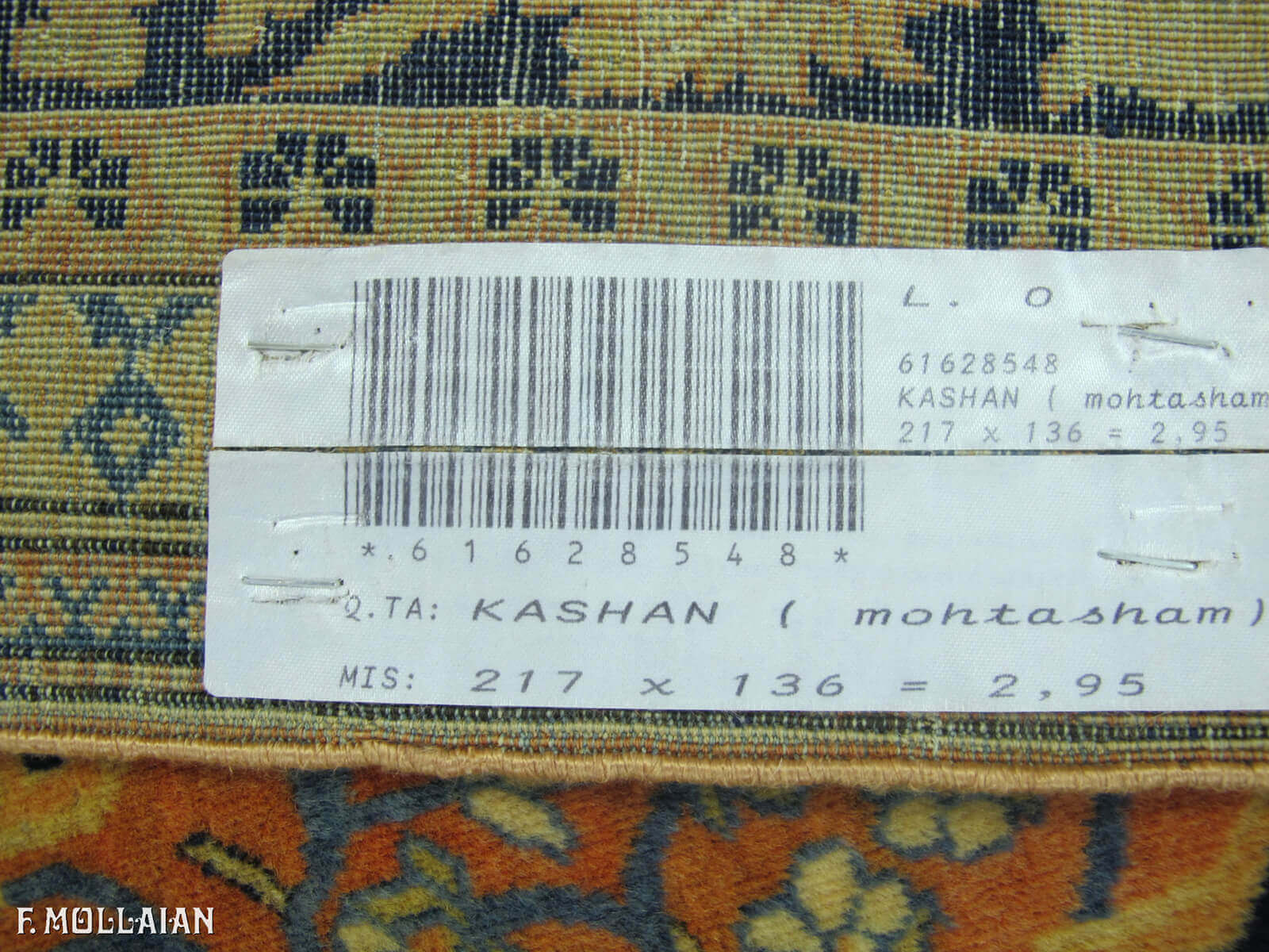 Tapis Persan Antique Kashan Mohtasham n°:61628548